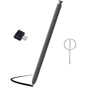Galaxy S24 Ultra S Pen Replacement for Samsung Galaxy S24 Ultra S Pen Without Bluetooth for Samsung Galaxy S24 Ultra 5G Stylus Pen with Eject Pin (Dark Gray) Type-C Convertor