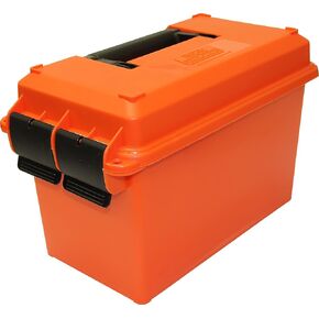 MTM AC50C-35 Ammo Can, 50-Caliber, Heavy-Duty Dual Latching System, Rugged Polypropylene Plastic, O-Ring Seal System, Water Resistant, Bulk Ammo Storage, USA Made, Orange