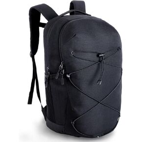 KEOFID Casual Daypacks Backpack for Men and Women, Hiking Backpack, Travel Backpack, Black Backpack for Sports, College Backpack, Water Resistant(Black)