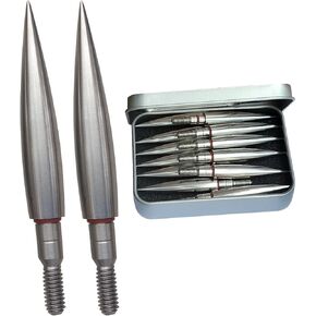 9/32″ 200 Grains Field Points arrowheads, Stainless Steel Archery Target Bullet Point Sharp Targethead Screw in Broadheads (1 Dozen 12 PCS) (9/32″200Grain-G, 9/32″)