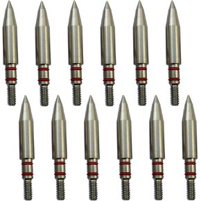 100/125/150/175/200 Grains Stainless Steel Archery Field Points, Arrow Target Field Points in Archery Field Tips and Broadheads 1 Dozen 12 PCS (T 9/32″-150grains)