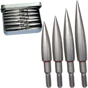 9/32″ Field Points arrowheads, 125,150,175 and 200 Grains Field Points Stainless Steel Archery Target Bullet Point Sharp Targethead Screw in Broadheads (1 Dozen 12 PCS) (9/32″Combination, 9/32″)