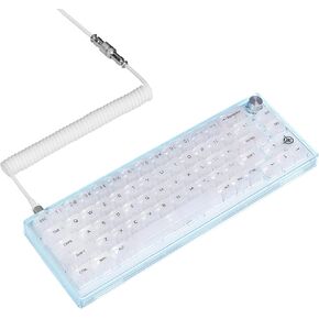Magic-Refiner MK31 60 ٪ السلكية الساخرة الساخنة للتبديل القابلة للتبديل مع كبسولات مفاتيح شفافة ، مضغوطة 66 مفاتيح Chroma RGB الإضاءة الخلفية المخصصة المخصصة لوحة مفاتيح اللوحة.