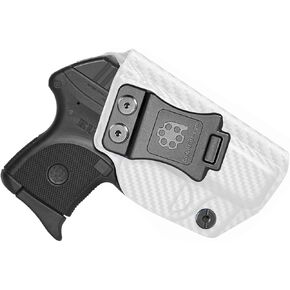 Amberide IWB & OWB KYDEX Holster Fit: Ruger LCP 380 Pistol, Inside Waistband Concealed Carry, Adjustable Cant & 'Posi-Click' Retention, USA Made by Amberide