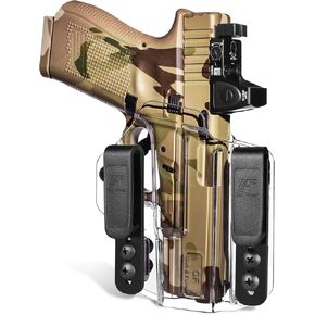 Compatible with Glock 43 G43x, Inside Waistband Carry Holster Compatible with G43 G43x Pistol, 9mm Gun Holster for Men/Women Adj. Cant & Retention, Polymer Fiber-Reinforced & Kydex Handmade Available