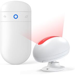Wireless Motion Sensor Doorbell -Indoor Motion Detector Alarm, Door Chime for Business/Store/Office Entrance, Entry Alert Bell with Buzzer, USB/Battery Powered (2 Receiver + 1 Motion Sensor)