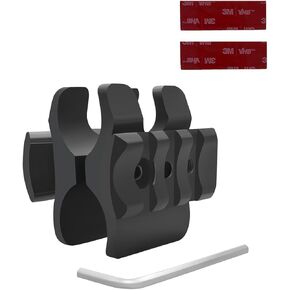 Gotical Tactical Shotgun Barrel Clamp Mount w/Built in 3-Slot Picatinny Rail Mount on Both Sides (2 PCS 4x6 mm Gasket Silicone Elastomer Included)