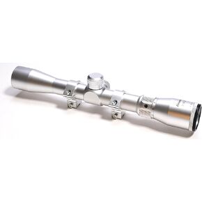 Hammers Stainless Silver Rifle Scope 3-9x32 for 10/22 597SS Model 60 795 XT 22 Auto with Matching 3/8 Tip Off Dovetail Scope Rings