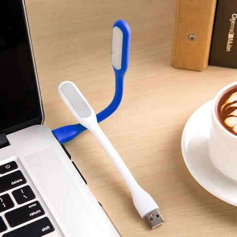 مصباح توصيل USB للكمبيوتر المحمول شحن الطاقة USB مصابيح كتاب صغيرة LED حماية العين ضوء القراءة ضوء دائري صغير ضوء ليلي (أبيض 10 قطعة ضوء USB) in Kuwait