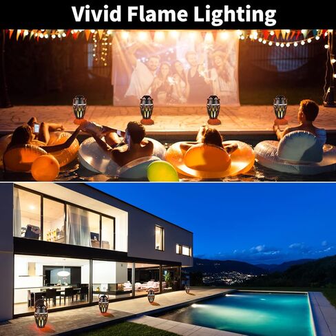 مكبرات صوت بلوتوث خارجية من Vanten، مكبر صوت LED لهب بلوتوث 5.0، مكبر صوت IPX5 مضاد للماء لشعلة اللهب، هدايا مكبرات صوت الفناء للرجال والنساء، ديكورات للحفلات والحديقة المنزلية in Saudi Arabia