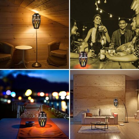 مكبرات صوت بلوتوث خارجية من Vanten، مكبر صوت LED لهب بلوتوث 5.0، مكبر صوت IPX5 مضاد للماء لشعلة اللهب، هدايا مكبرات صوت الفناء للرجال والنساء، ديكورات للحفلات والحديقة المنزلية in Saudi Arabia