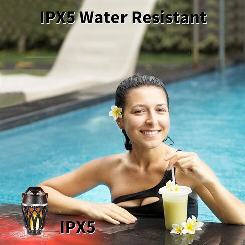 مكبرات صوت بلوتوث خارجية من Vanten، مكبر صوت LED لهب بلوتوث 5.0، مكبر صوت IPX5 مضاد للماء لشعلة اللهب، هدايا مكبرات صوت الفناء للرجال والنساء، ديكورات للحفلات والحديقة المنزلية in Saudi Arabia