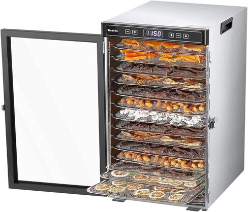 Food Dehydrator,14 Stainless Steel Trays, Dehydrator Machine For Jerky, Meat, Dog Treats, Herb, Vegetables, Fruit, 24H Timer, 194ºF Temperature Control, Safety Over-Heat Protection in Saudi Arabia