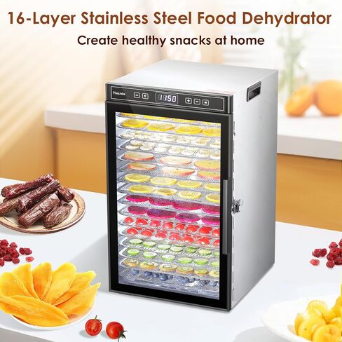 Food Dehydrator,14 Stainless Steel Trays, Dehydrator Machine For Jerky, Meat, Dog Treats, Herb, Vegetables, Fruit, 24H Timer, 194ºF Temperature Control, Safety Over-Heat Protection in Saudi Arabia