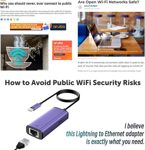 محول لايتنينج إلى إيثرنت من صن شوت، 2 في 1 شبكة لايتنينج إلى RJ45 LAN ومنفذ شحن، متوافق مع iPhone/iPad/iPod، يدعم شبكة إيثرنت عالية السرعة 10/100/1000 ميجابت في الثانية (1.65 قدم) in Saudi Arabia