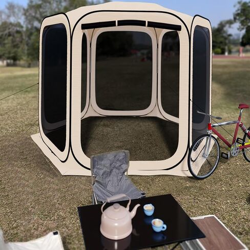 Pop-up Screened Tent, Instant Screen House Portable Screen Room Canopy Outdoor Gazebo with Mosquito Net for Patio, Backyard, Garden and Outdoor Activities, 12x12 in Saudi Arabia
