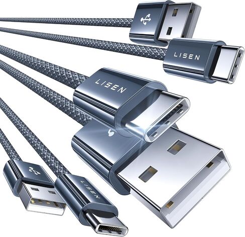 LISEN USBC to USB [3-Pack, 3.3ft] 3.2A C Chargers 16 X Fast Charging for iPhone 16 15 Charger Cord Compatible with iPhone 16 15 Pro Max Charger, Google Pixel 7, Galaxy S24 S23 Note 20 10 9 USB C Cable in Saudi Arabia