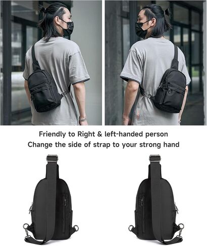 Sling Bag for Men Leather Crossbody Bag with Handgun Holder and USB Charging Port, Vintage Cross Body Pack, 7L Small Casual Daypacks for Travel, Commute, Cycling (Brown) in Saudi Arabia