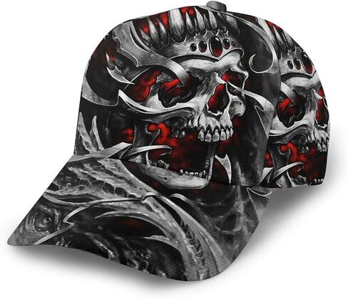 Skull Tattoo Revenge Fierce Faced Women Men Baseball Cap Adjustable Trucker Plain Hats 6 Panel Caps Polo Style Dad Hat Unisex in Saudi Arabia