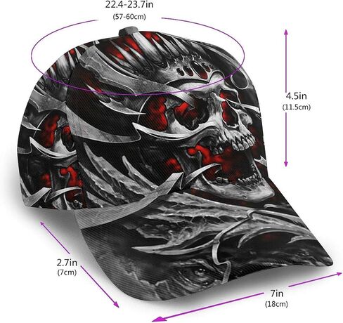Skull Tattoo Revenge Fierce Faced Women Men Baseball Cap Adjustable Trucker Plain Hats 6 Panel Caps Polo Style Dad Hat Unisex in Saudi Arabia
