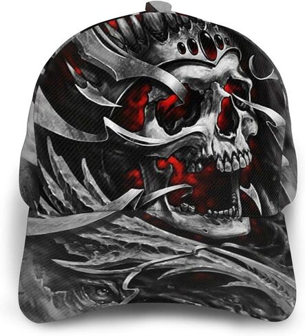 Skull Tattoo Revenge Fierce Faced Women Men Baseball Cap Adjustable Trucker Plain Hats 6 Panel Caps Polo Style Dad Hat Unisex in Saudi Arabia