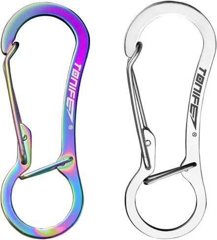 TONIFE Carabiner Clip 2-Pack, Stainless Steel Carabiner Keychain, Spring Snap Hook for Dog Leash and Key Ring in Saudi Arabia