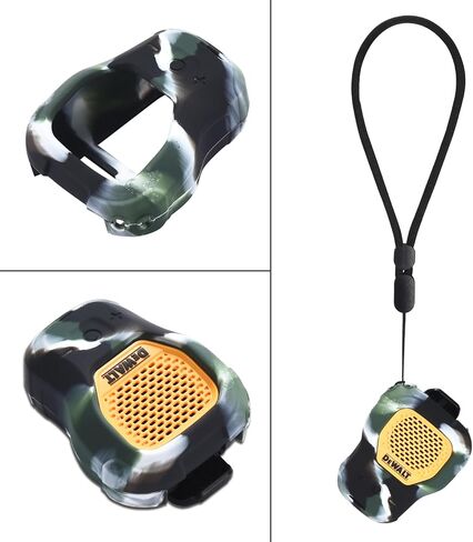 Silicone Protective case, Suitable for DEWALT/Deway Wearable Speaker Wireless Bluetooth Small Speaker, Black and Camouflage, Portable Outdoor Travel Work Necessary (Camouflage) in Saudi Arabia