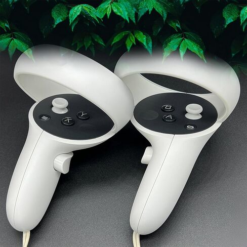 4PCS Custom Analog Thumb Sticks for Meta Quest 3 Controller, Replacement Thumbsticks for Oculus Quest 2 Left Right Controller, VR Accessories Repair Kit Joysticks Buttons for Metaquest Pro - White in Saudi Arabia