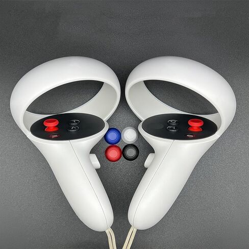 4PCS Custom Analog Thumb Sticks for Meta Quest 3 Controller, Replacement Thumbsticks for Oculus Quest 2 Left Right Controller, VR Accessories Repair Kit Joysticks Buttons for Metaquest Pro - White in Saudi Arabia