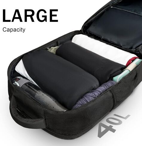 MATEIN Carry on Backpack, Extra Large 40L Flight Approved Travel Laptop Backpack with USB Port, 17 Inch Water Resistant Luggage Computer Daypack College Overnight Weekender Bag for Men & Women, Black in Kuwait