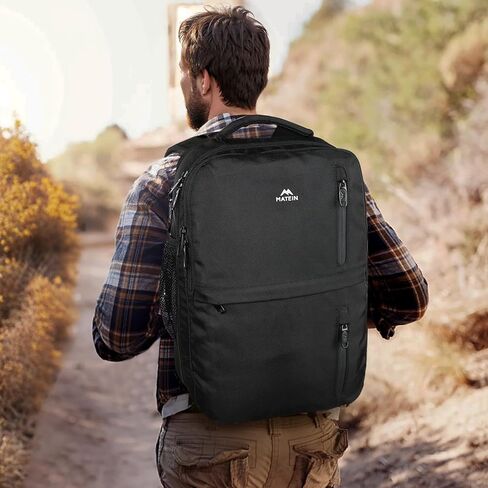 MATEIN Carry on Backpack, Extra Large 40L Flight Approved Travel Laptop Backpack with USB Port, 17 Inch Water Resistant Luggage Computer Daypack College Overnight Weekender Bag for Men & Women, Black in Kuwait