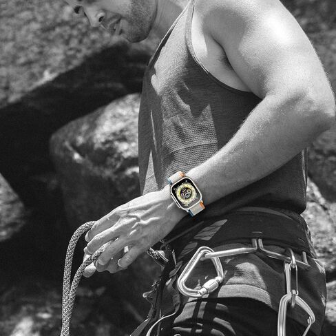 Trail Loop Nylon Band - Compatible with Apple Watch Ultra 2 Band 49mm 46mm 45mm 44mm 42mm 41mm 40mm 38mm Men Women,Rugged Braided Elastic Weave Sport Strap for iWatch Ultra Series 10/9/8/7/6/SE/5/4/3 in Kuwait