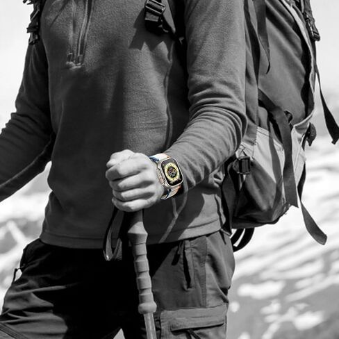 Trail Loop Nylon Band - Compatible with Apple Watch Ultra 2 Band 49mm 46mm 45mm 44mm 42mm 41mm 40mm 38mm Men Women,Rugged Braided Elastic Weave Sport Strap for iWatch Ultra Series 10/9/8/7/6/SE/5/4/3 in Kuwait