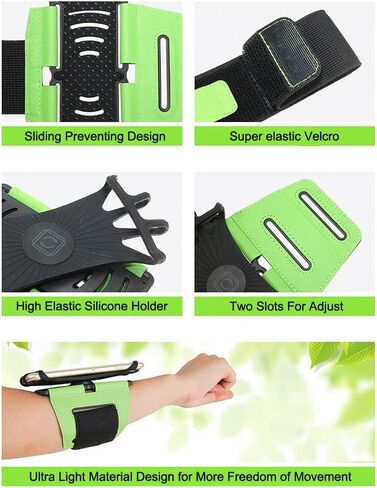 Cell Phone Armband Case Workout Gym Running Biking Holder Sports Arm Bands for Samsung Galaxy S24/S20/ S21 FE/ S22/ S22+/ S22 Ultra/ S10+/A52/A32/A51/A15/A25/A04e/Google Pixel 6 Pro/ 5/ 3XL/8a (Black) in Saudi Arabia