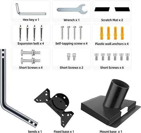 Starlink Gen 3 Pipe Adapter, Starlink Long Wall Hanging Bracket for Starlink Gen Kit, V3Barrier， Mounting Kit for Starlink (Black) in Saudi Arabia