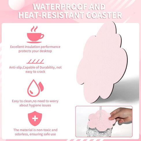 Cloud Wrist Rest Keyboard, Cloud Palm Rest Set with PU Leather Memory Foam, Cute Keyboard Rest for Wrist Support and Arm Rest, Desk Cloud Wrist Pad for PC/Gaming/Hand Cushion/Computer(Pink) in Saudi Arabia