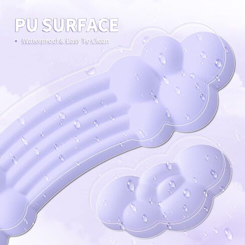 Cloud Wrist Rest Keyboard, Cloud Palm Rest Set with PU Leather Memory Foam, Cute Keyboard Rest for Wrist Support and Arm Rest, Desk Cloud Wrist Pad for PC/Gaming/Hand Cushion/Computer(Pink) in Saudi Arabia