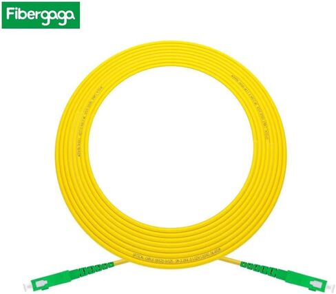 Fibergaga-5m(16ft) OS2 SC/APC to SC/APC Fiber Patch Cable Single Mode Fiber, Simplex, Length Option: 0.5M(1.6ft)-100m(328ft) 9/125µm 2.0mm Cable Diameter Fiber Optic Cable, OS1/OS2 Compatible in Saudi Arabia