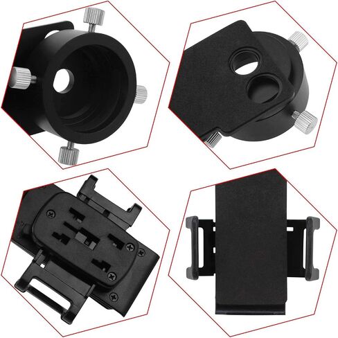 Astromania Universal Camera Photo Eyepiece Adapter 44-52mm with T2 Thread | Feature T2 Thread for Astrphotography,Single Eyepiece Adapter,Black Anodized Aluminum,Fit Spotting Scope Binoculars Monocular in Saudi Arabia
