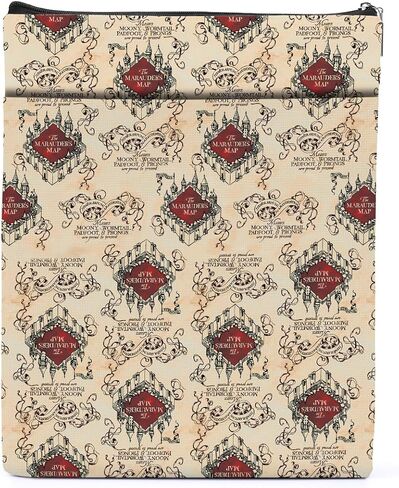 Magic Stuff Wizard Map Book Sleeve Book Cover Book Lovers Gifts Book Club Gifts Wizard Book Protector Book Gifts for Readers Women Her Magic Movie Fans Bibliophile Mom Graduation Birthday Gifts in Kuwait