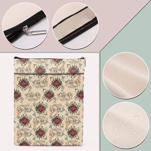 Magic Stuff Wizard Map Book Sleeve Book Cover Book Lovers Gifts Book Club Gifts Wizard Book Protector Book Gifts for Readers Women Her Magic Movie Fans Bibliophile Mom Graduation Birthday Gifts in Kuwait