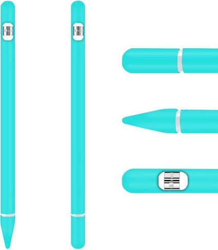 حافظة من السيليكون من siduater لقلم Apple الجيل الأول، ملحقات حافظة جلدية خفيفة للغاية لقلم iPad مع غطاءين لقلم iPad مع 2 غطاء لرأس القلم، حبل محول كابل، أرجواني in Kuwait