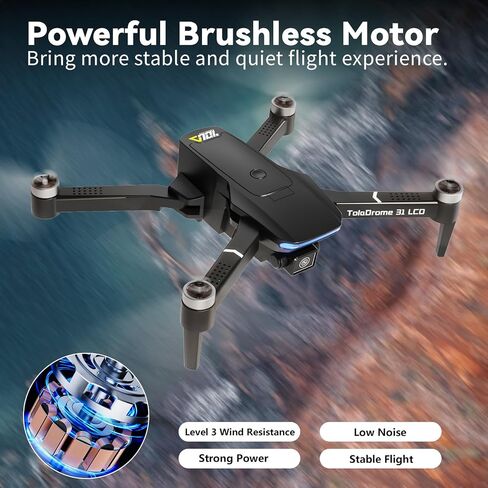 طائرة بدون طيار TD31LCD مع شاشة LCD وكاميرا رقمية وناقل حركة FPV وجهاز تحكم عن بعد وطائرات بدون طيار بمحرك بدون فرش للبالغين، وضع بدون رأس ثلاثي الأبعاد فليب RC كوادكوبتر للمبتدئين in Kuwait