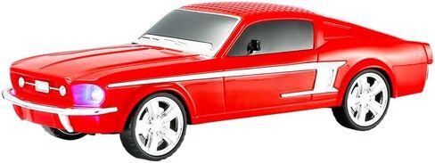 مكبر صوت QFX Bluetooth 1965 Retro Car Replica، مكبرات صوت 3 بوصة، وصلة بدون استخدام اليدين، ميكروفون مدمج، راديو FM ومصابيح LED للحفلات، أسود - BT-1965-BLK in Kuwait