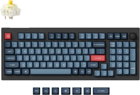 Keychron V5 Max Custom Wireless Mechanical Gaming Keyboard with Number Pad, 96% Layout QMK/VIA 2.4 GHz/Bluetooth 5.1/Wired, RGB Backlit Hot-Swappable Gateron Banana Switch for Mac Windows Linux in Saudi Arabia