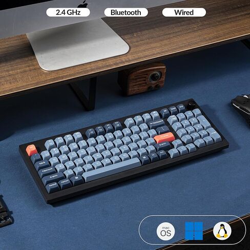 Keychron V5 Max Custom Wireless Mechanical Gaming Keyboard with Number Pad, 96% Layout QMK/VIA 2.4 GHz/Bluetooth 5.1/Wired, RGB Backlit Hot-Swappable Gateron Banana Switch for Mac Windows Linux in Saudi Arabia