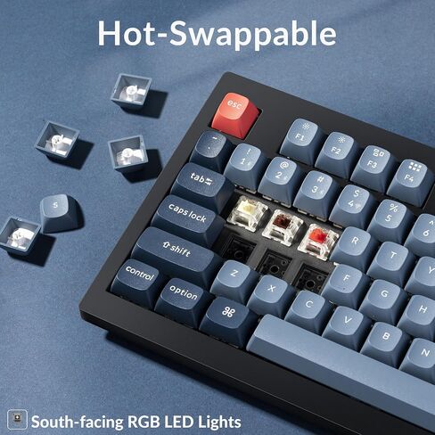 Keychron V5 Max Custom Wireless Mechanical Gaming Keyboard with Number Pad, 96% Layout QMK/VIA 2.4 GHz/Bluetooth 5.1/Wired, RGB Backlit Hot-Swappable Gateron Banana Switch for Mac Windows Linux in Saudi Arabia