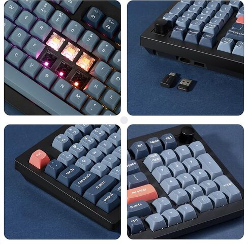 Keychron V5 Max Custom Wireless Mechanical Gaming Keyboard with Number Pad, 96% Layout QMK/VIA 2.4 GHz/Bluetooth 5.1/Wired, RGB Backlit Hot-Swappable Gateron Banana Switch for Mac Windows Linux in Saudi Arabia