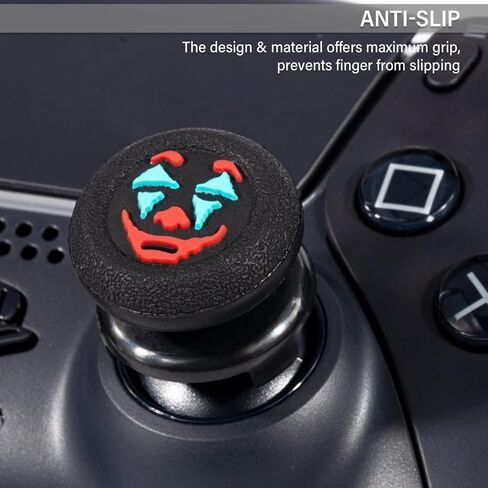 FPS Thumbstick Extender & Texture Silicone Grip Cover 4 Sets for Xbox Series X/S & Xbox One Controller (Joker Green + Black) in Kuwait