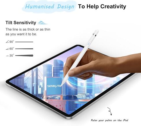 Pencil 1st Generation for Apple iPad 2018-2023, Stylus Pen for iPad with Magnetic Tilt Sensitivity & Palm Rejection Pencil for Apple iPad Air 3/4/5, iPad Mini 5/6, iPad 6/7/8/9/10, iPad Pro 11"/12.9" in Saudi Arabia